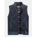 Mens Knitted Zip Up Slant Pocket Casual Sleevless Vests