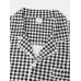 Mens Cotton Plaid Sunflower Chest Pocket Button Long Sleeve Comfy Home Pajamas Set