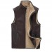 MEN'S SUEDE BROWN VERTICAL POCKET VEST 125618419QX MEN'S SUEDE BROWN VERTICAL POCKET VEST 125618419QX