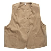 Men's Vintage Loose Workwear Double Breasted Vest 29050315M